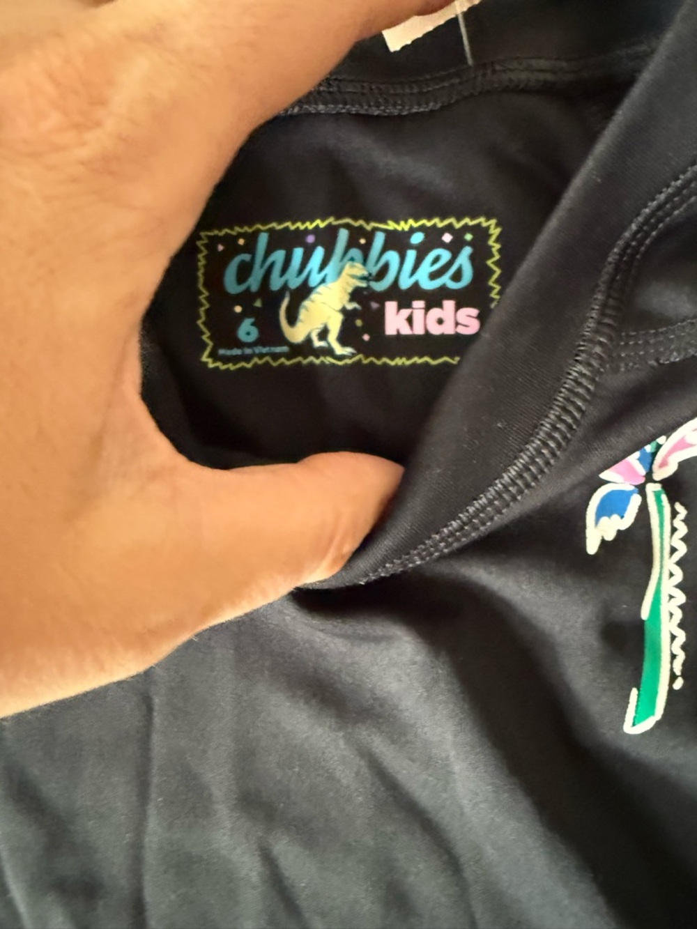 Chubbies Palm Tree Rash Guard - Size 6 - Picture 2 of 3
